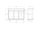 Multibrackets TV-Lift AV-Möbel, Weiss max. 50 kg