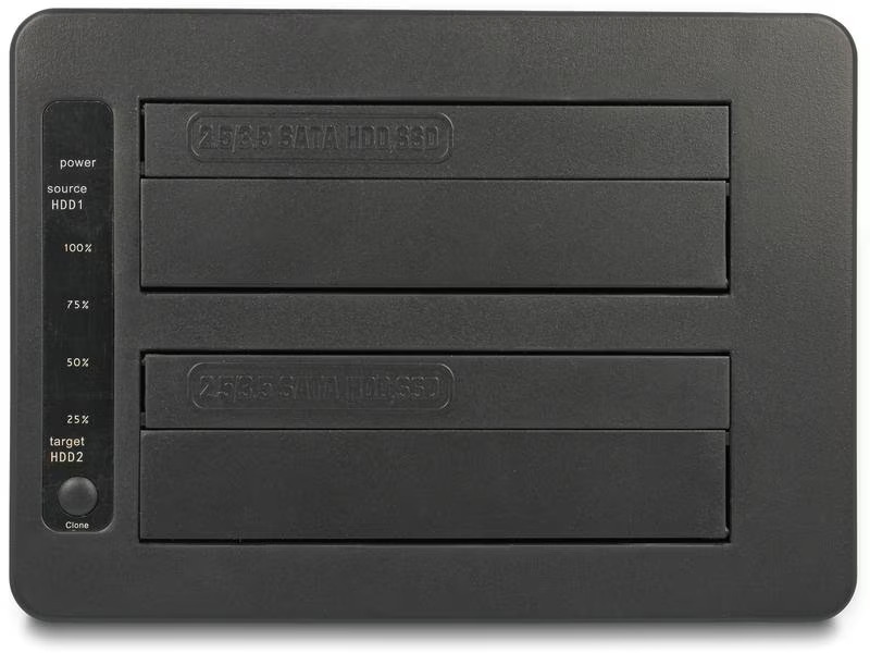 Delock Docking- und Klonstation USB-C – 2 x SATA HDD/SSD