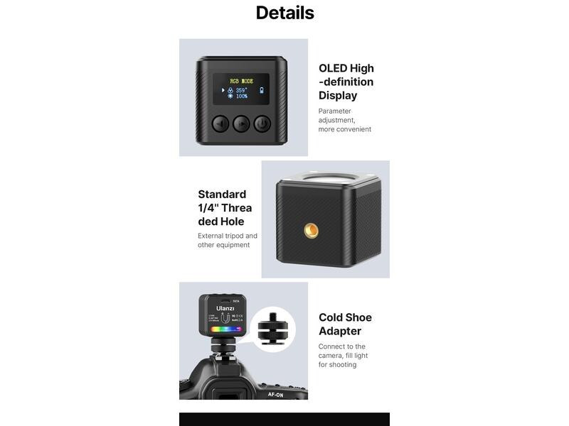 Ulanzi Videoleuchte L2 RGB