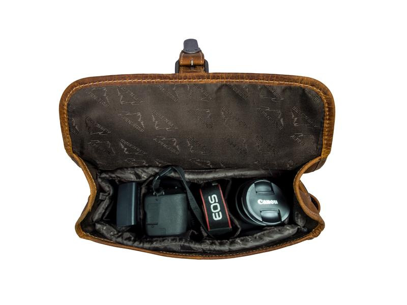 Alpenleder Kamera-Tasche Presse Beige
