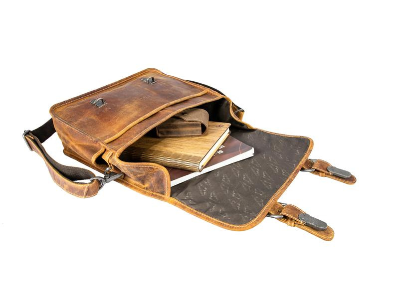 Alpenleder Kamera-Tasche Reporter Beige