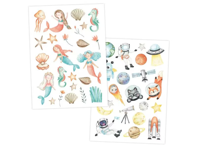 Papierdrachen Tattoo Set Bunter Mix