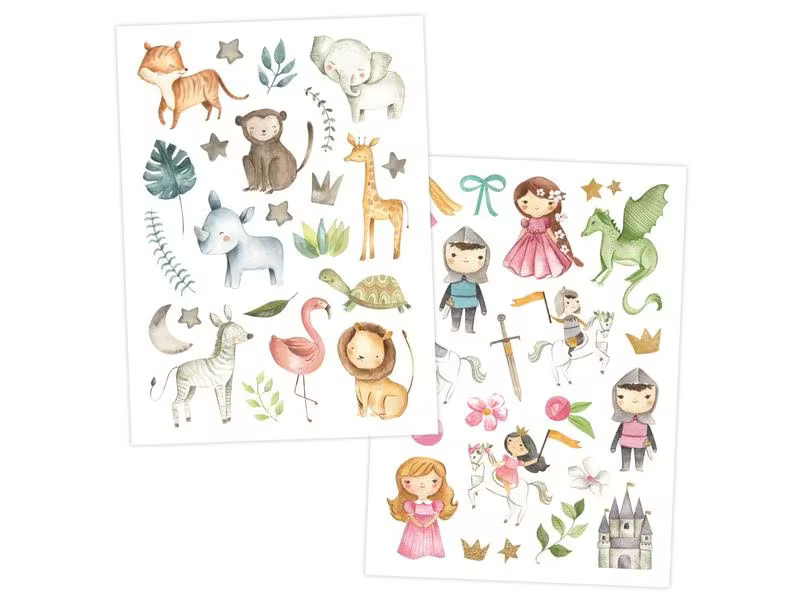 Papierdrachen Tattoo Set Bunter Mix