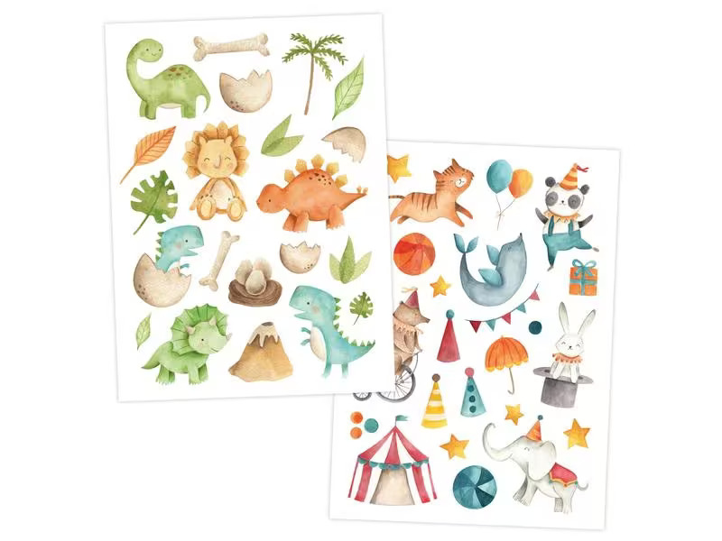 Papierdrachen Tattoo Set Bunter Mix