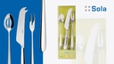 Sola Antipasti-Set Alpha 3-teilig, Silber
