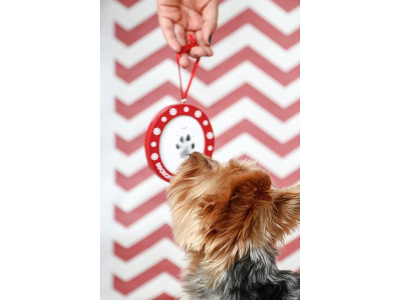 pearhead Bilderrahmen Foto und Stempel Ornament, Rot/Weiss