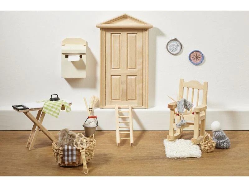 HobbyFun Mini-Möbel Teppich Klopfer Natur