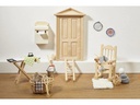HobbyFun Mini-Möbel Teppich Klopfer Natur