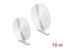 Delock Klettband 5 m x 20 mm mit Haft- und Flauschband, Weiss