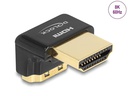 Delock Adapter 90° unten gewinkelt, 8K 60 Hz HDMI - HDMI