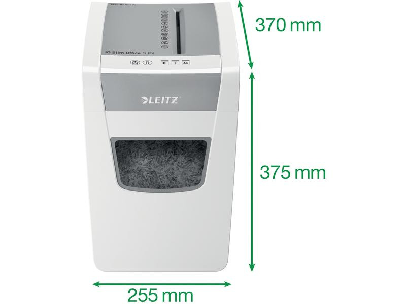 Leitz Bürogeräte Aktenvernichter IQ Slim Office S P-4, 12 Blatt