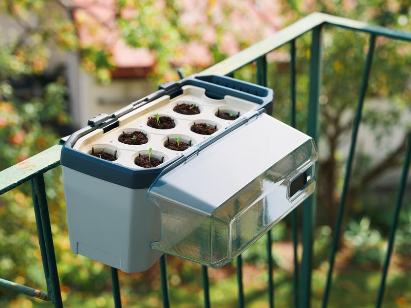 Gusta Garden Kräutertopf HARRY HERBS mit Haube, Hellgrau