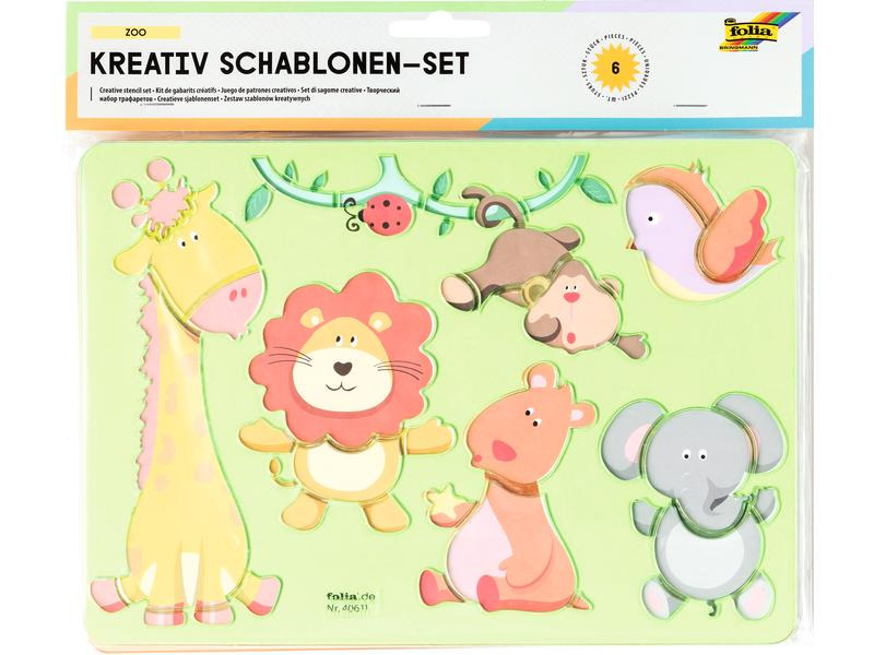 Folia Schablone Zoo 6 Stück