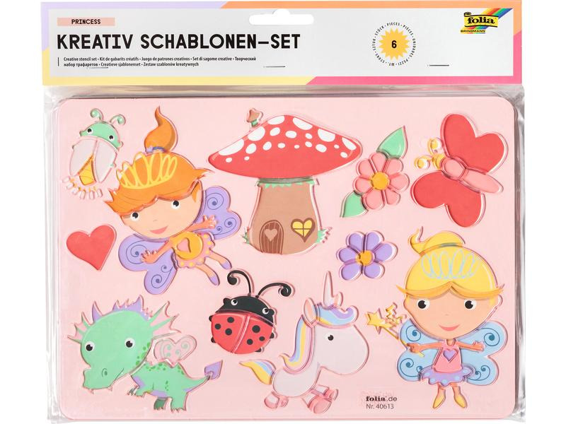 Folia Schablone Princess 6 Stück