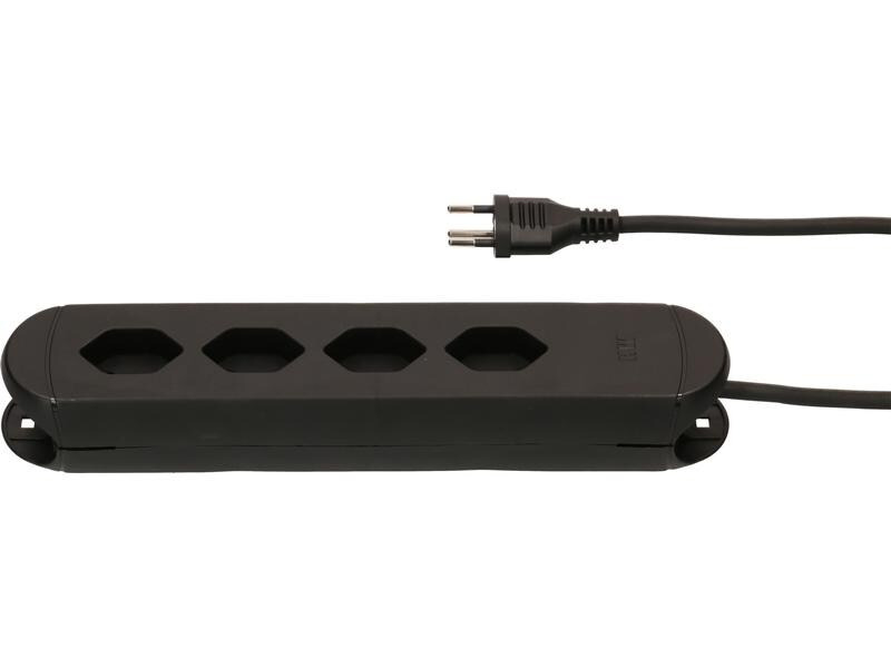 Max Hauri Steckdosenleiste Construct Line 4x T13, Schwarz