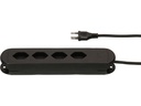 Max Hauri Steckdosenleiste Construct Line 4x T13, Schwarz