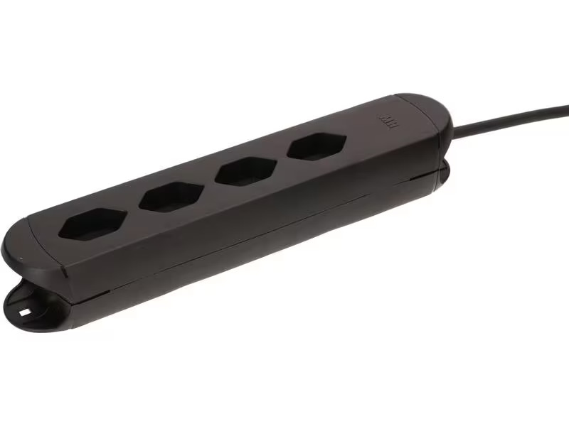 Max Hauri Steckdosenleiste Construct Line 4x T13, Schwarz