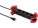 Max Hauri Steckdosenleiste Construct Line 4x T13, Rot/Schwarz
