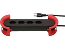 Max Hauri Steckdosenleiste Construct Line 4x T13, Rot/Schwarz