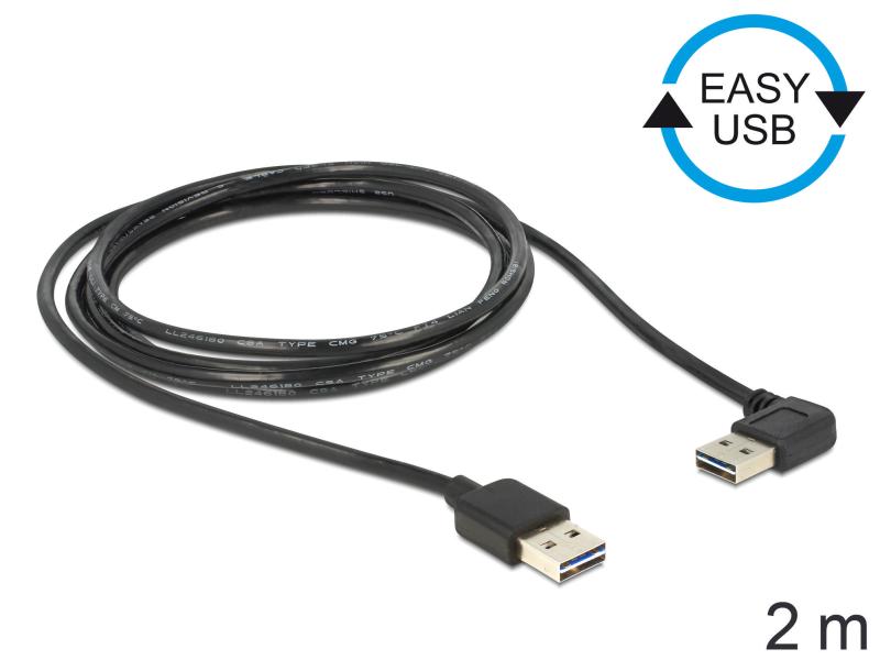 Delock USB 2.0-Kabel A - A EASY-USB gewinkelt 2 m