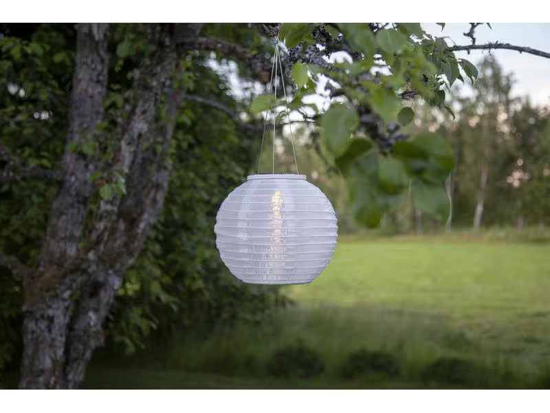 Star Trading Lampion Solar Festival, Ø 25 cm, Weiss