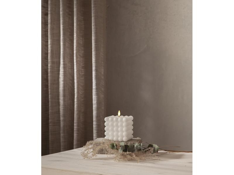 Star Trading LED-Kerze Pillar Flamme Dot, 10 x 12.5 cm, Weiss
