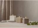 Star Trading LED-Kerze Pillar Flamme Dot, 10 x 12.5 cm, Braun