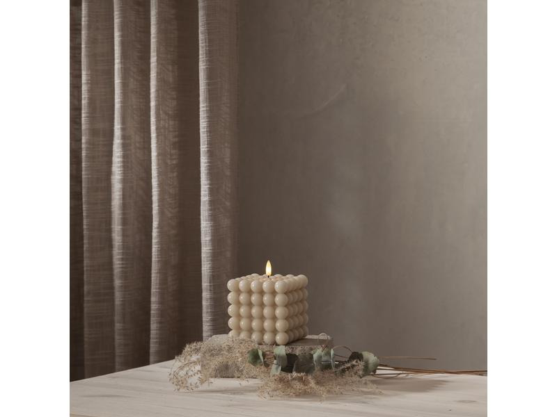 Star Trading LED-Kerze Pillar Flamme Dot, 10 x 12.5 cm, Beige