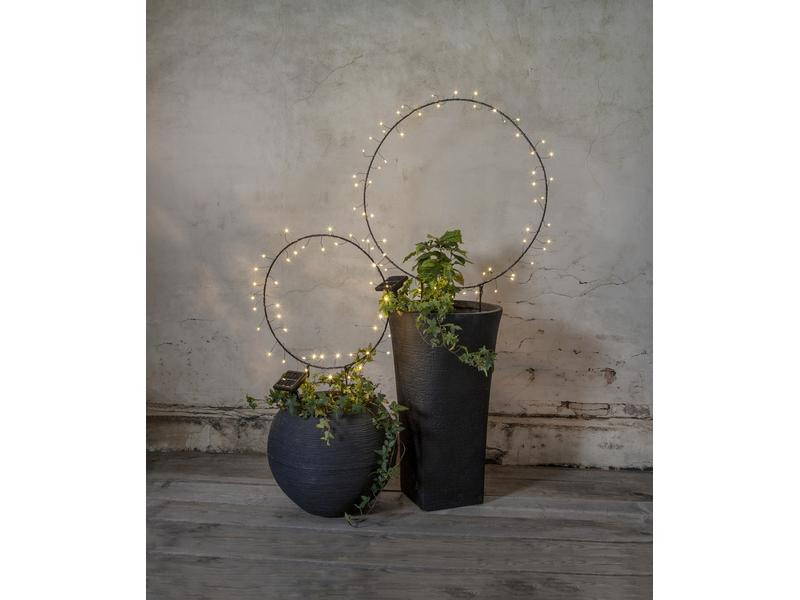 Star Trading Gartenlicht Solar Barlumi, 60 LEDs, Schwarz
