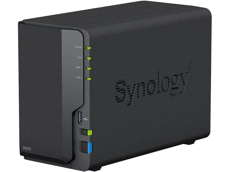 Synology NAS DiskStation DS223, 2-bay WD Red Plus 8 TB