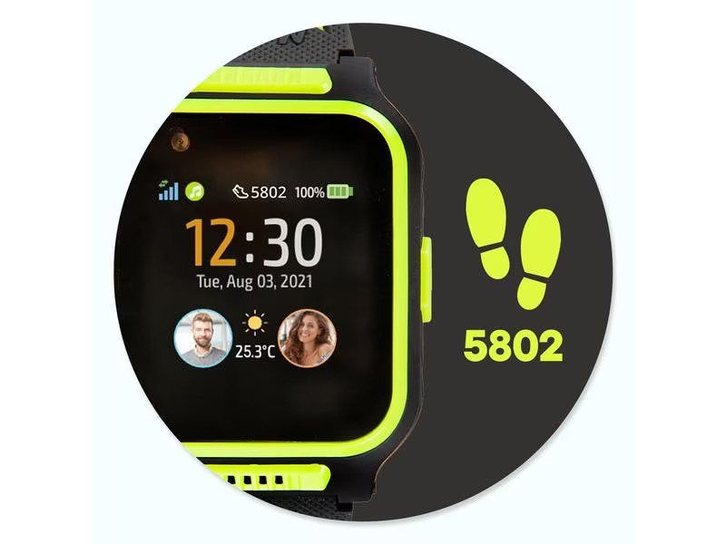 MyKi Smartwatch 4 Schwarz/Grün