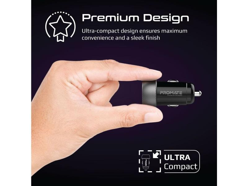 Promate Autoladegerät ProMate PowerDrive-PD20, Mini Car Charger