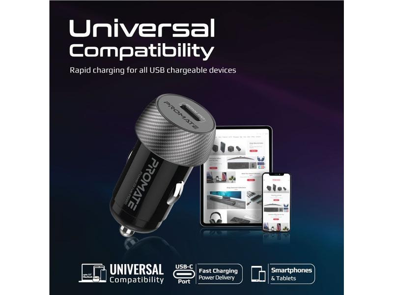 Promate Autoladegerät ProMate PowerDrive-PD20, Mini Car Charger