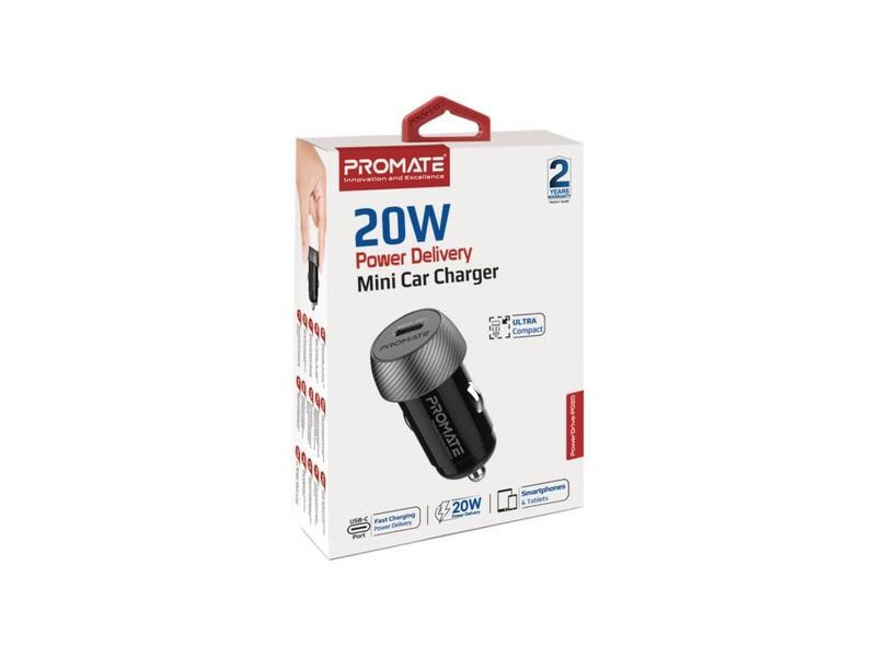 Promate Autoladegerät ProMate PowerDrive-PD20, Mini Car Charger