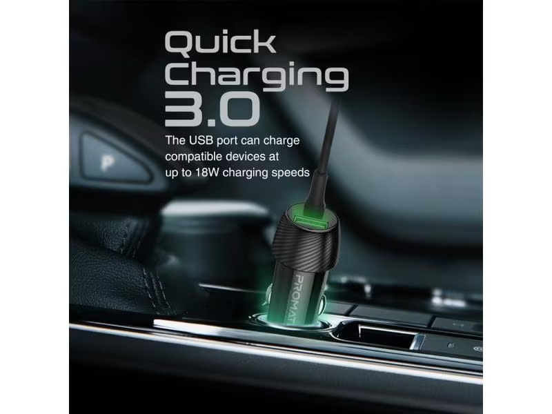 Promate Autoladegerät PowerDrive-33PDCI QC3.0, Car Charger