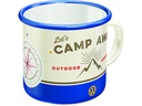 Nostalgic Art Universaltasse Lets Camp Away 360 ml, 1 Stück, Weiss