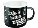 Nostalgic Art Universaltasse Life Is Better 360 ml, 1 Stück, Schwarz