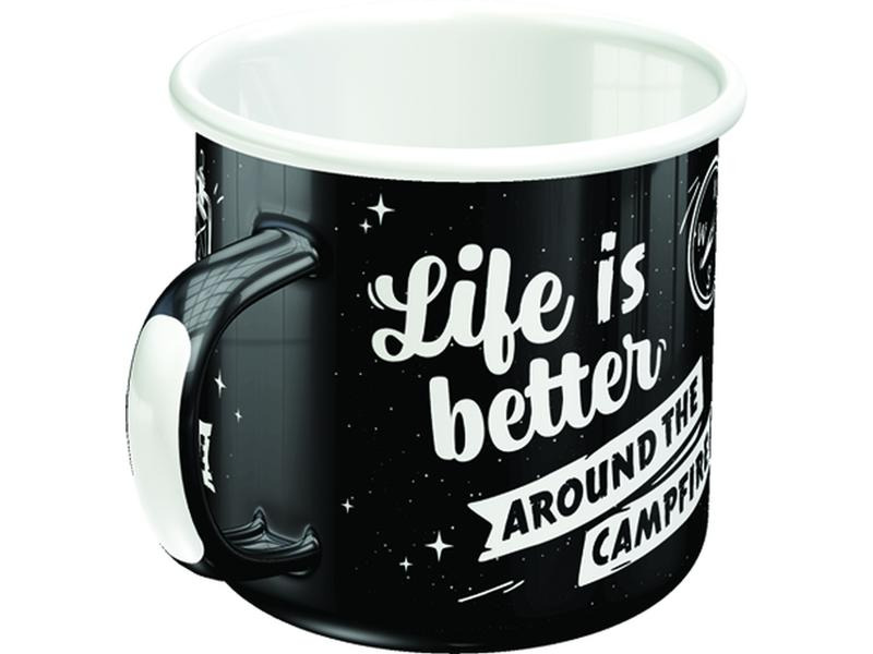 Nostalgic Art Universaltasse Life Is Better 360 ml, 1 Stück, Schwarz