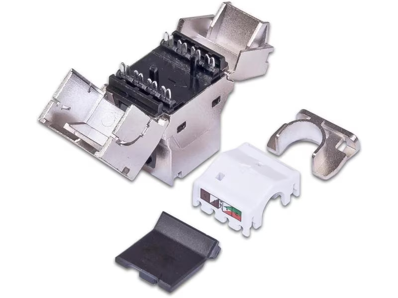 Wirewin Keystone-Modul Cat.6A, RJ-45, STP 90° gewinkelt