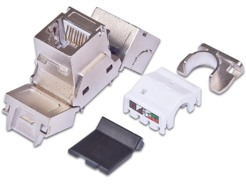 Wirewin Keystone-Modul Cat.6A, RJ-45, STP 90° gewinkelt