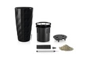 Lechuza Blumentopf Diamante Premium 40, Schwarz