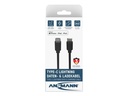 Ansmann USB 2.0-Kabel für iPhone, iPad, USB C - Lightning 1.2 m