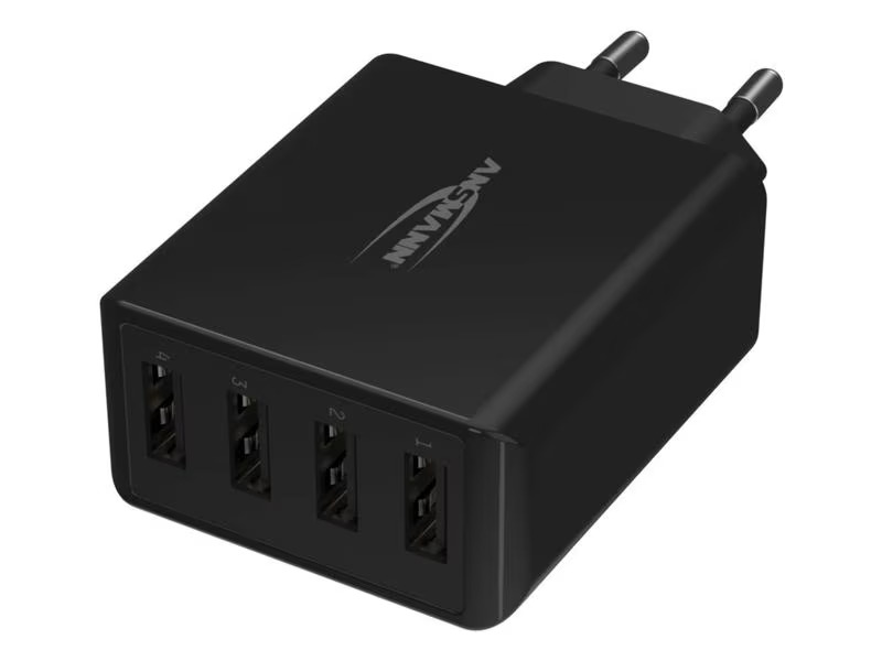 Ansmann USB-Wandladegerät Home Charger HC430, 4x USB, 30 W, Schwarz