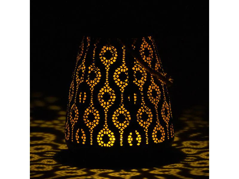 EGLO Leuchten Laterne Solar, 41.5 cm, Gold/Schwarz