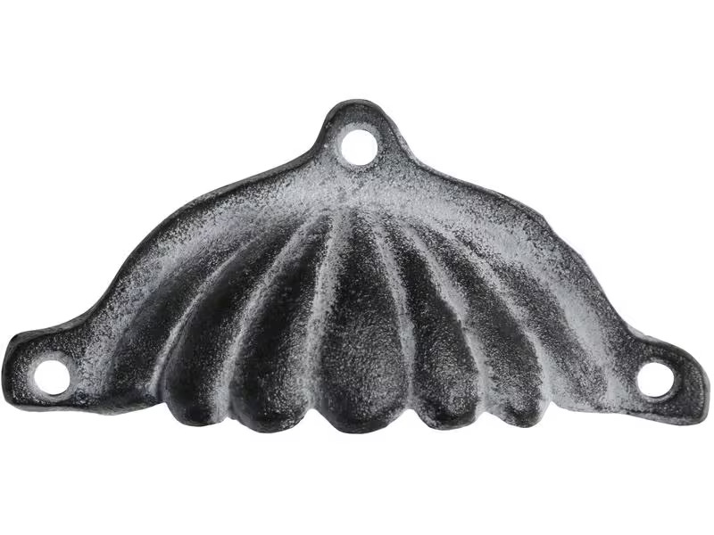 Chic Antique Möbelgriff mit Rillen 5 x 12 cm, antik Grau