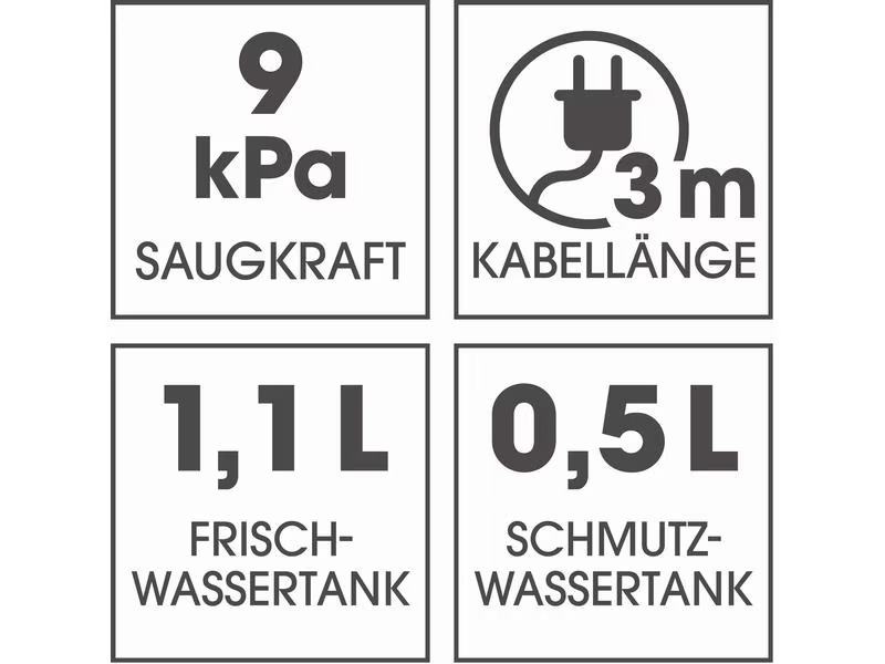 CLEANmaxx Waschsauger 1.1 l, 400 W