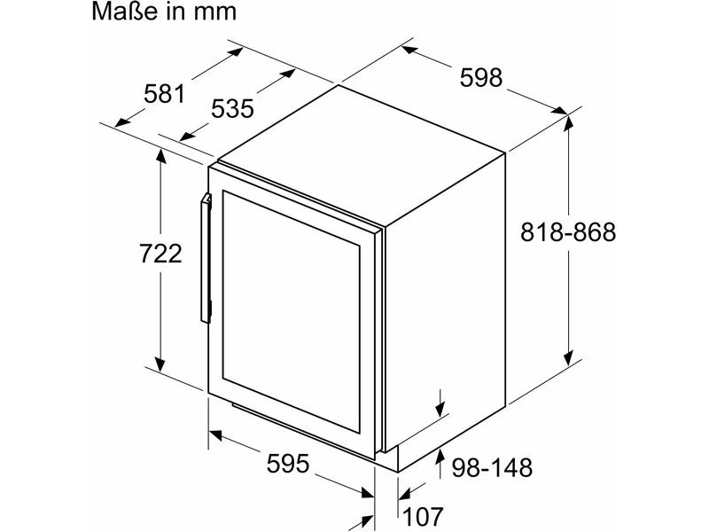 Siemens Weinkühlschrank iQ500 KU21WAHG0 Rechts/Wechselbar