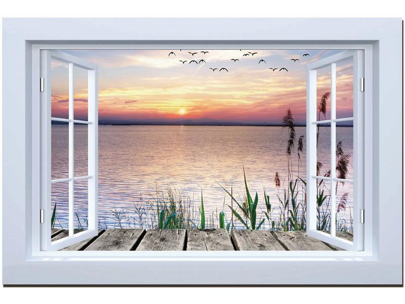 Dameco LED Wandleuchte Bild Fenster auf Steg