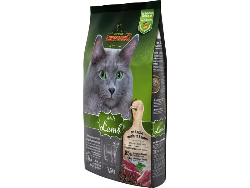 Leonardo Cat Food Trockenfutter Adult Lamm, 7.5 kg