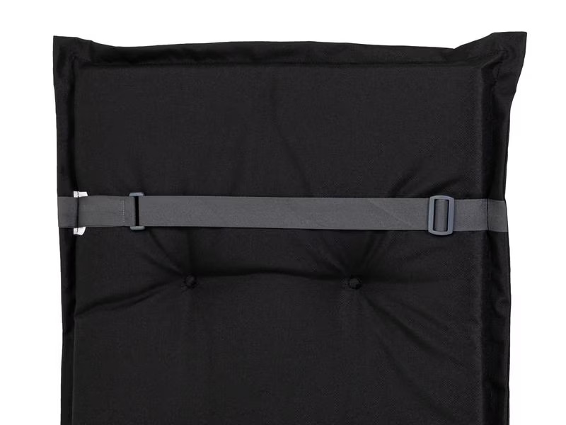 COCON Stuhlauflage Hochlehner Outdoor 120 x 50 cm, Schwarz